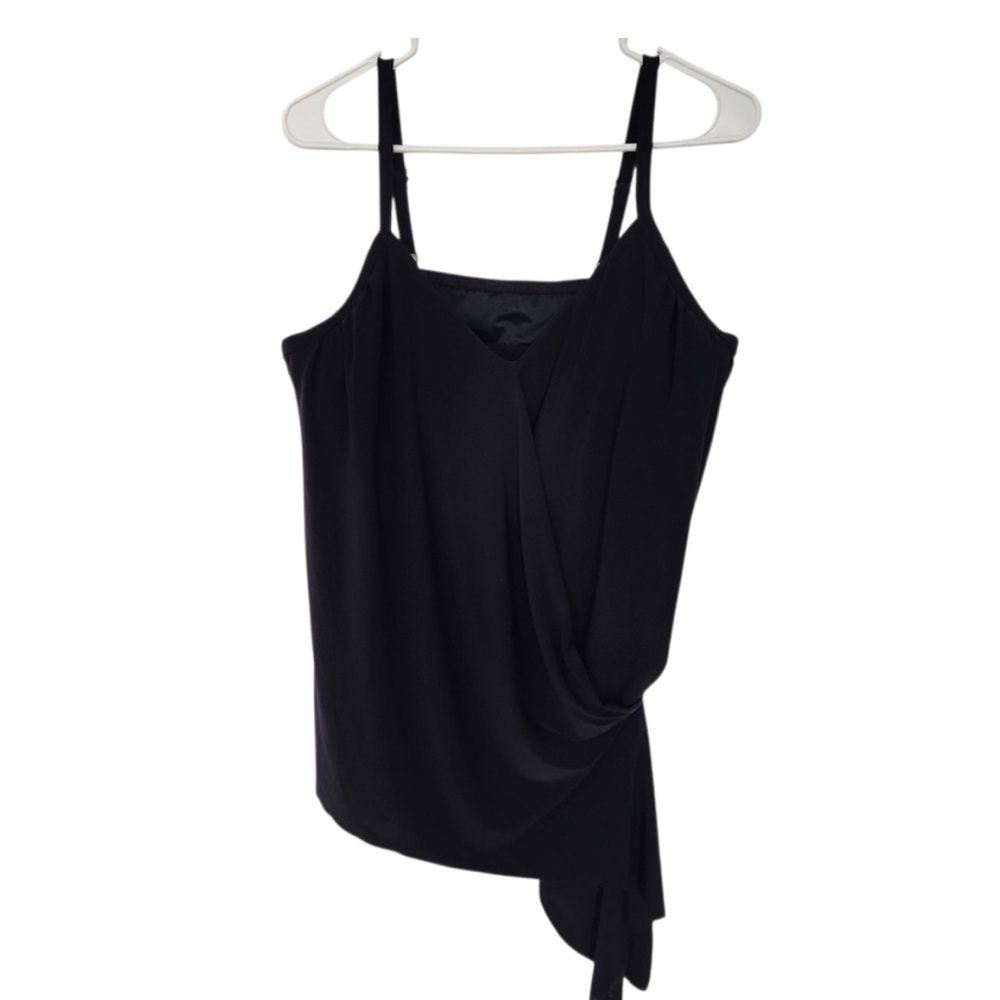 Magicsuit Swimwear Tankini Top Black 16W Beach Vacation Resortwear Slimming